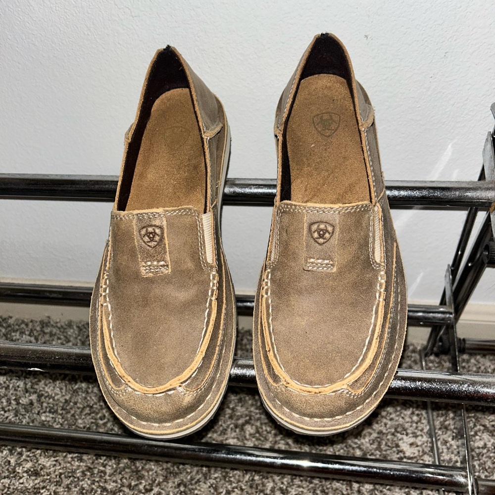Women’s Ariat Brown Leather Slip-On Loafers